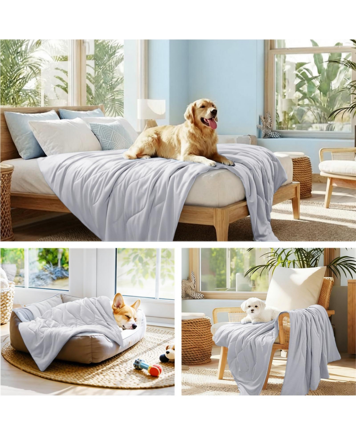 Aronkl Cat Dog Blanket Washable Q-max>0.5 Self-cooling Soft Breathable Calming Pet Mat for Sofa Crate Bed