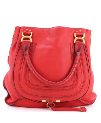 Large Marcie Satchel Leather