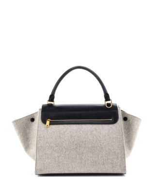 Medium Trapeze Bag Leather and Felt