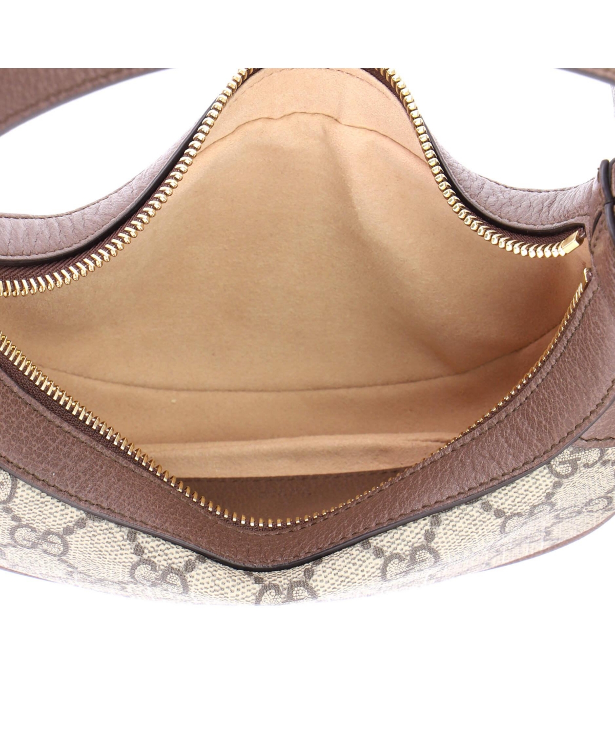 Pre-Owned Gucci Mini Ophidia Half Moon Bag Gg Coated Canvas