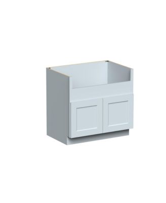 W36" Dove Farmhouse Sink Base Cabinet with Full Overlay HDF Doors and Dovetail Drawer