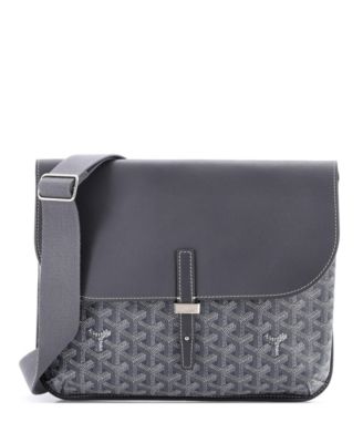 Coursier Messenger Bag Coated Canvas and Leather