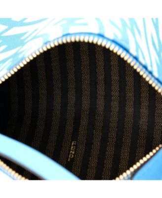 Mini Zip Shoulder Bag Vertigo Zucca Coated Canvas