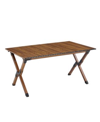 1-piece Folding Outdoor Table,Lightweight Aluminum Roll-up Rectangular Table