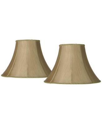 Imperial Shade Set of 2 Round Bell Lamp Shades Earthen Large 8" Top x 18" Bottom x 13" Slant Spider