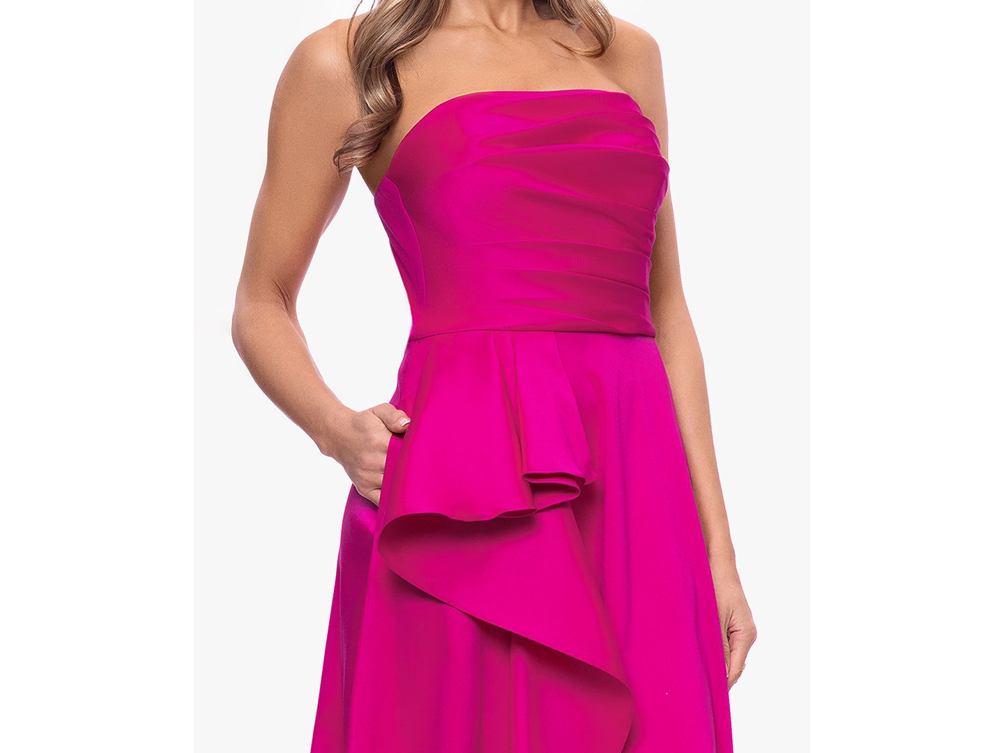 Женские платья XSCAPE Sleeveless Strapless Gown, цвет: Фуксия — фото 3