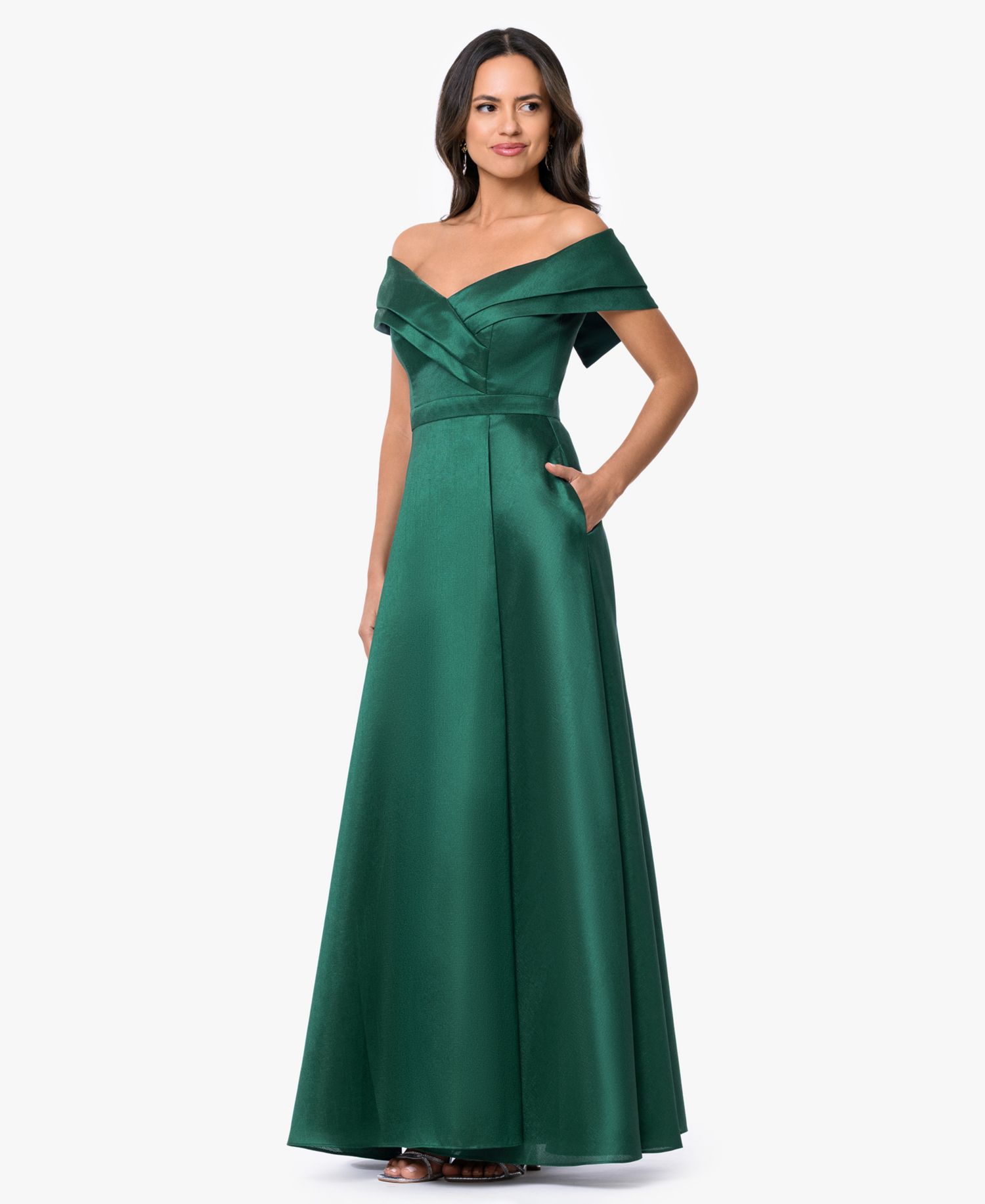 Women's Off-The-Shoulder Sweetheart Neck Ball Gown