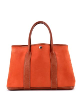 36 Garden Party Tote Toile and Leather