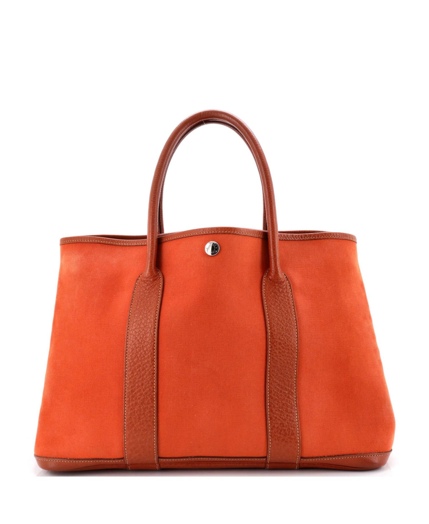 36 Garden Party Tote Toile and Leather