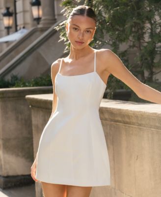 Women's York Satin Scoop Neck Mini Dress