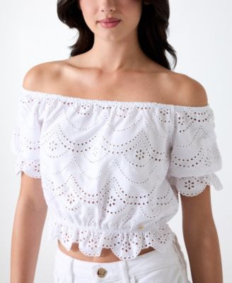 Women's Off-The-Shoulder Dana Eyelets Top
