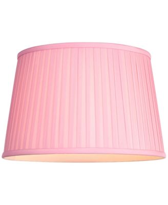 14" Top x 17" Bottom x 11" High x 11" Slant Lamp Shade Replacement Large Bright Empire Pleated Spider Harp Finial