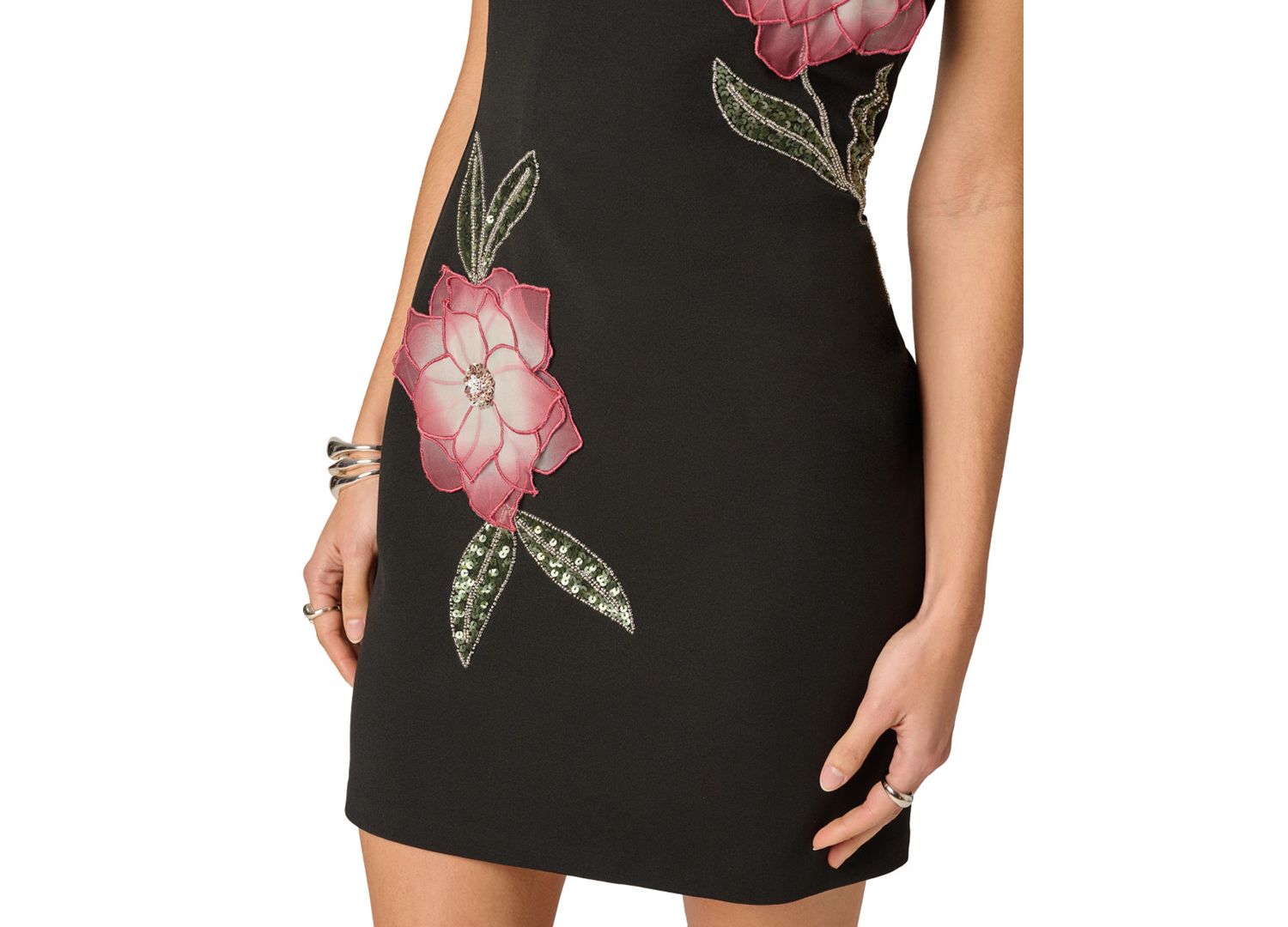 Women's Strapless Floral Mini Dress