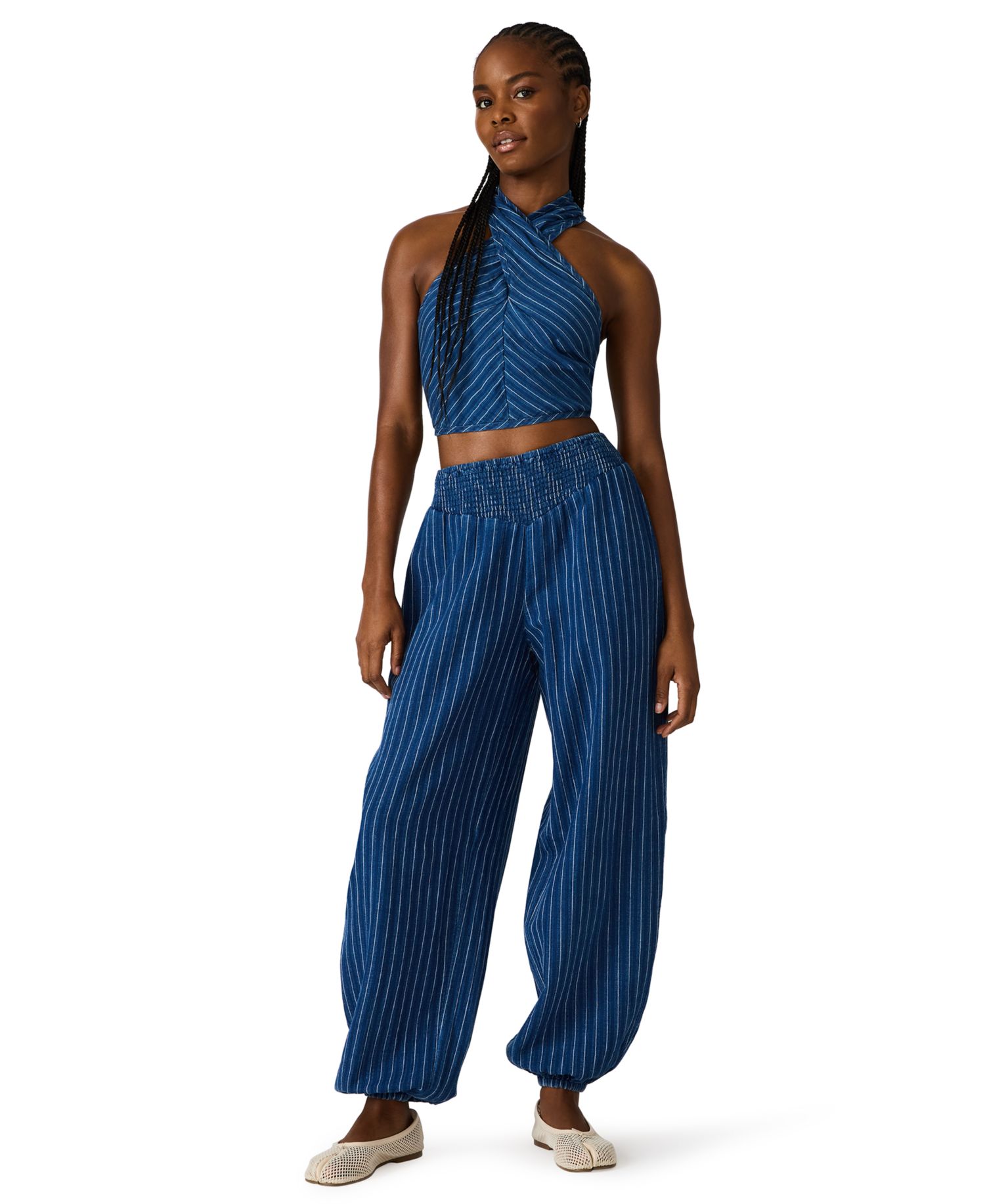 Women's Mid-Rise Pull-On Balloon Pants