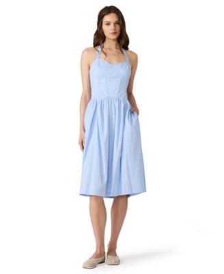 Women's Sweetheart Neck Midi Dress