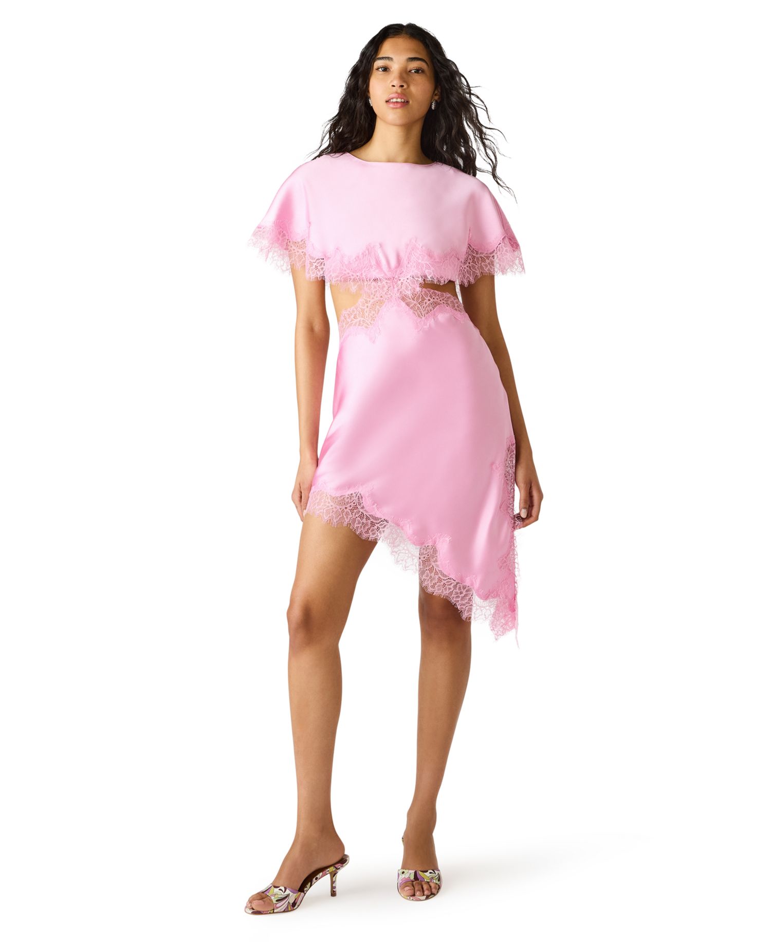 Women's Asymmetric Lace Trim Maycie Dress