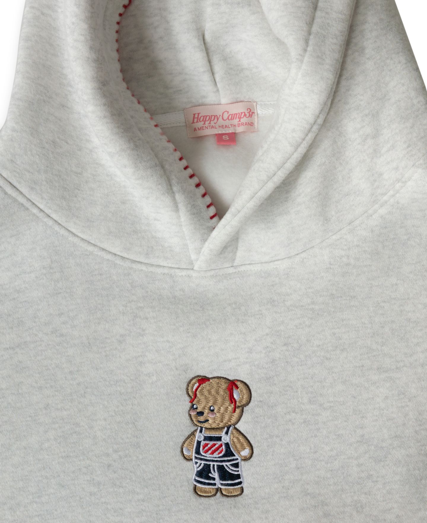 Женское худи The Happy Camp3r All American Long-Sleeve Hooded, цвет: Меланжевый серый — фото 4