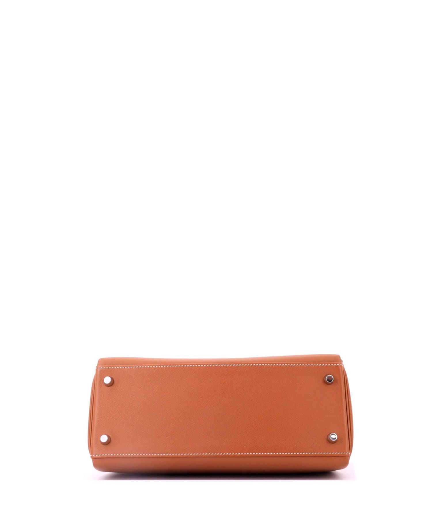 Kelly 28 Handbag Brown Madame with Palladium Hardware