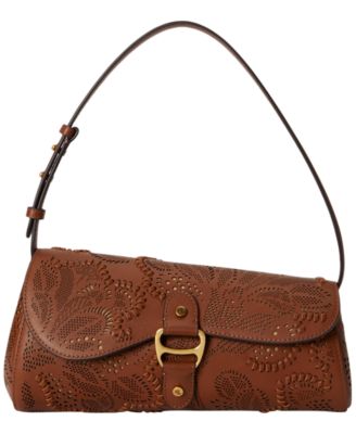 Tasha Medium Floral Tooled Leather East-West Bag 