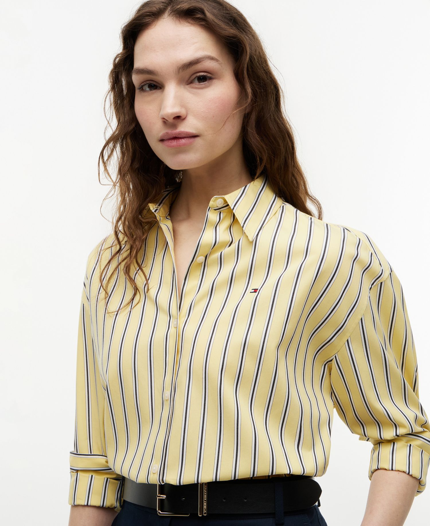 Women's Boxy Long-Sleeve Cotton Shirt