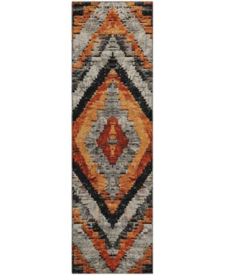 Mayfield Machine Washable AMF1890 2'3" x 7'6" Runner Area Rug