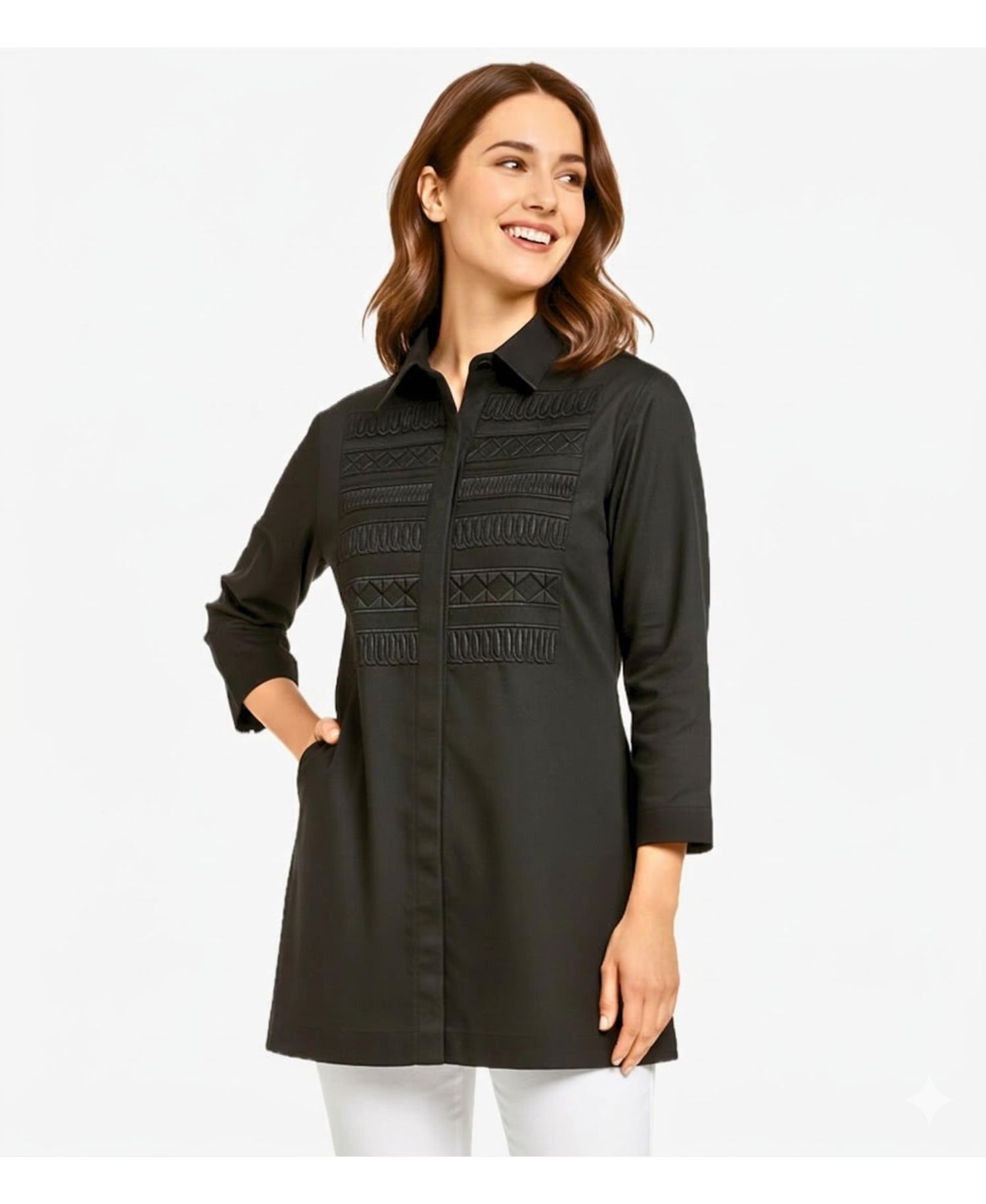 Women's Handmade Button-Front Pitch Perfect Tunic