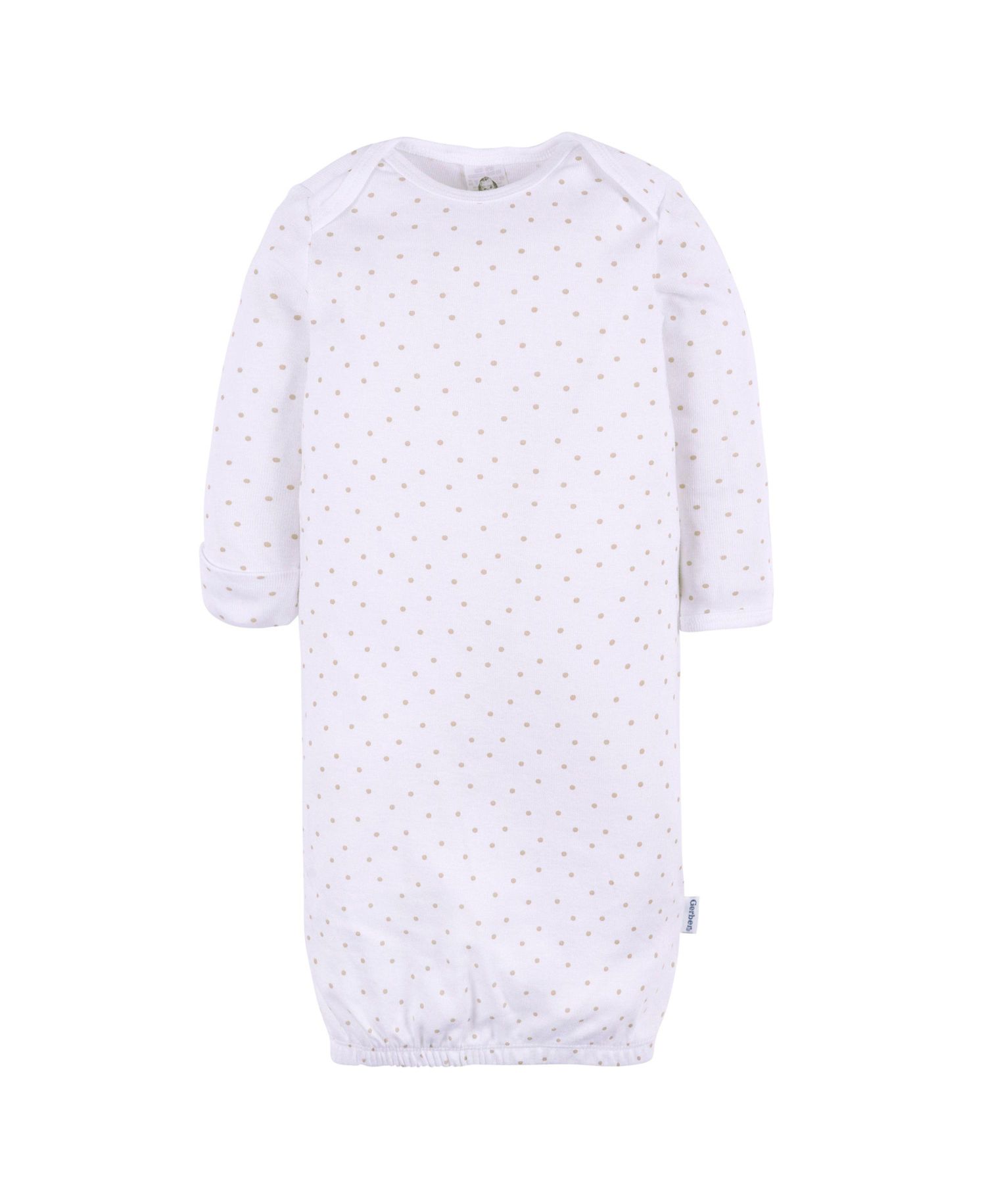 Baby Girls 3-Pack Lap Shoulder Gowns,Dot/Orchid Hus, 0-3 Months
