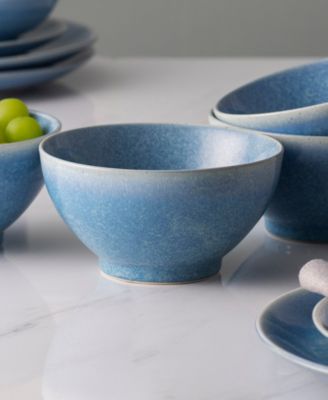 Colorwave Kiln Azure Rice Bowls, Set of 4