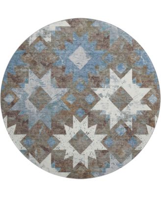 Mayfield Machine Washable AMF1879 8' x 8' Round Area Rug