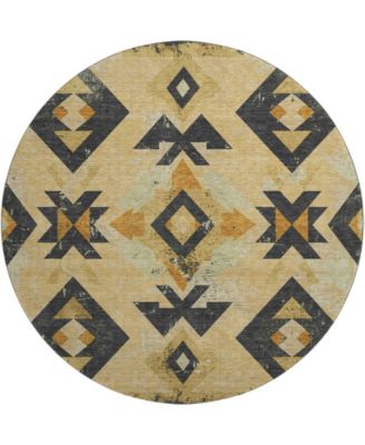 Mayfield Machine Washable AMF1882 8' x 8' Round Area Rug