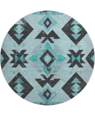 Mayfield Machine Washable AMF1882 8' x 8' Round Area Rug