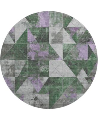 Mayfield Machine Washable AMF1888 8' x 8' Round Area Rug