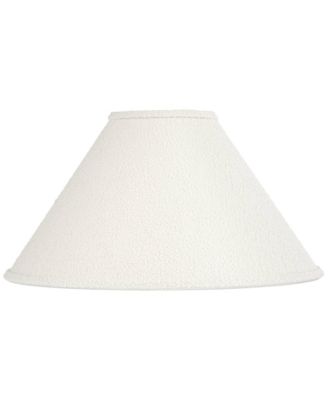 6" Top x 19" Bottom x 10" High x 10" Slant Lamp Shade Replacement Tapered Boucle Woven Fabric Spider Harp Finial