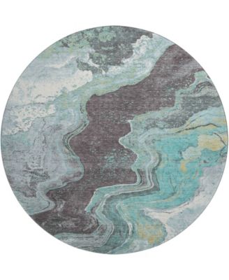Mayfield Machine Washable AMF1907 8' x 8' Round Area Rug