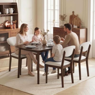 Dining Table Set for 4, Mid-Century Modern Kitchen Table and Chairs
