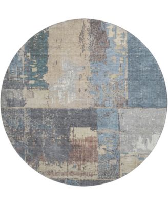 Mayfield Machine Washable AMF1866 8' x 8' Round Area Rug