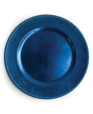 Royal Blue Beaded 13" Charger Plate