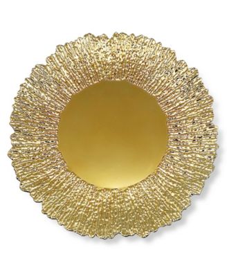 Sunbeam Charger Plates 13" Electroplated Set, 4 Pieces