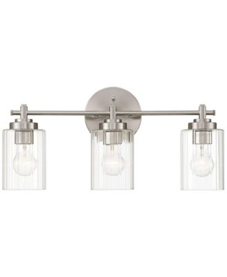 Elizabeth 21 3/4" High 3 Light Bathroom Vanity Wall Lamp Light Fixture Mount Hardwired Brushed Nickel
