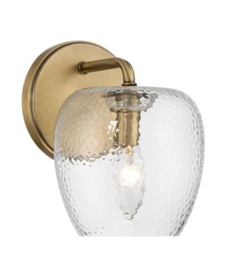 Possini Euro Mabel 8" High Aged Brass Water Glass Wall Sconce