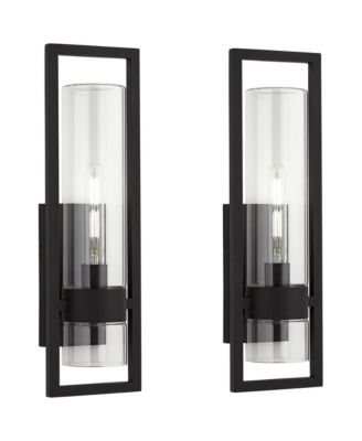 Reed 21" High Modern Outdoor Wall Light Fixture Mount Porch House Set of 2