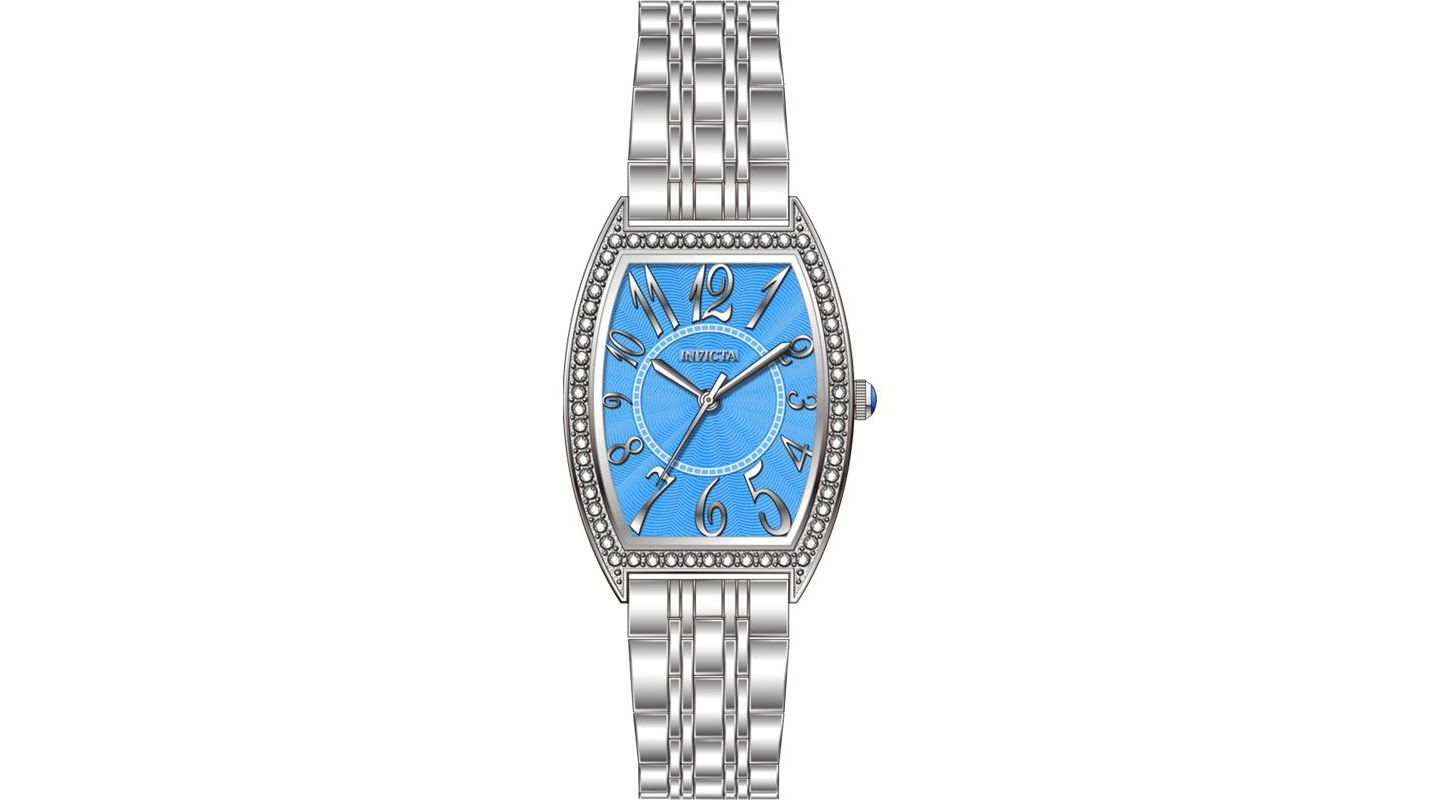 Женские часы Invicta 69273 Wildflower Quartz PC21S Blue Dial, цвет: Серебряный — фото 3