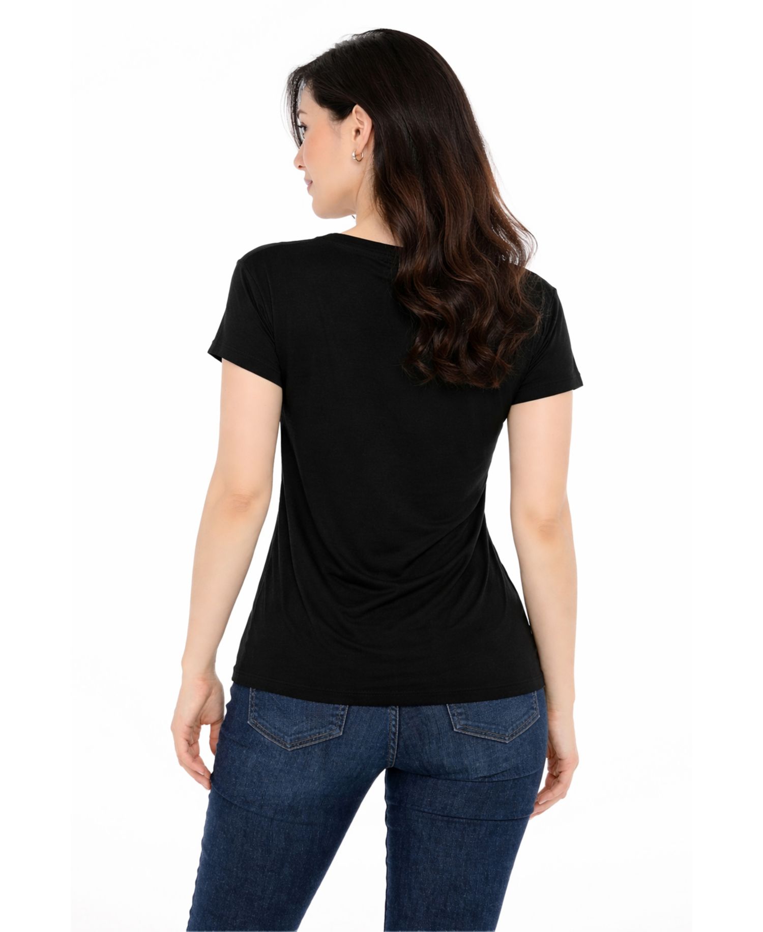Women's V-Neck Front Tie Pullover Top