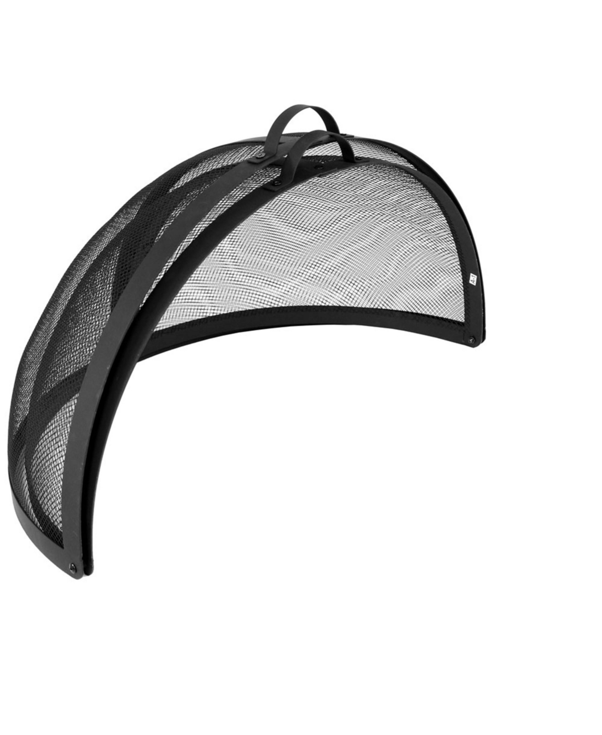 Fire Pit Screen - Round Fire Pit Spark Screen - Heavy-Duty Steel Mesh Metal Cover with Handle - Fire Pit Screen Cover with Door