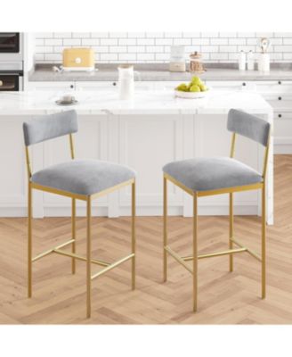 Dining Chair Bar Stools Set of 2 - Kitchen Bar Stools for Kitchen Dining Room