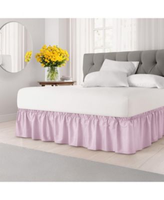 Ruffled Elastic Wrap Around Bedskirt 12 Inch Drop