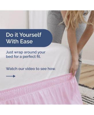 Ruffled Elastic Wrap Around Bedskirt 12 Inch Drop - Queen