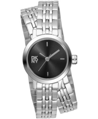 Women's Mini Quartz Stainless Steel Double Bracelet Watch 23mm