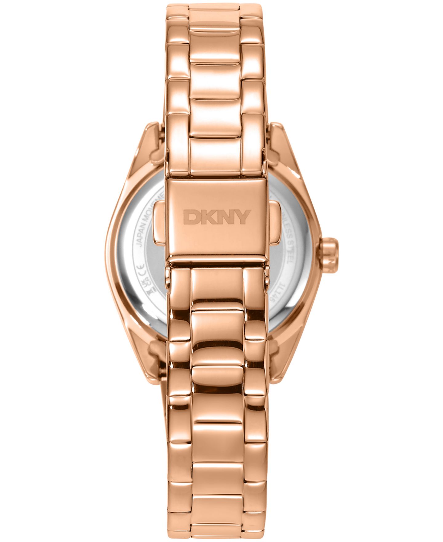 Женские часы DKNY Logo Quartz Rose Gold-Tone Stainless Steel Bracelet Watch 28mm Gift Set — фото 3