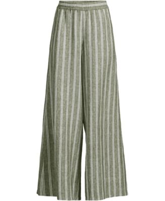 Women's Linen High Rise Palazzo Pants - Set Bottom